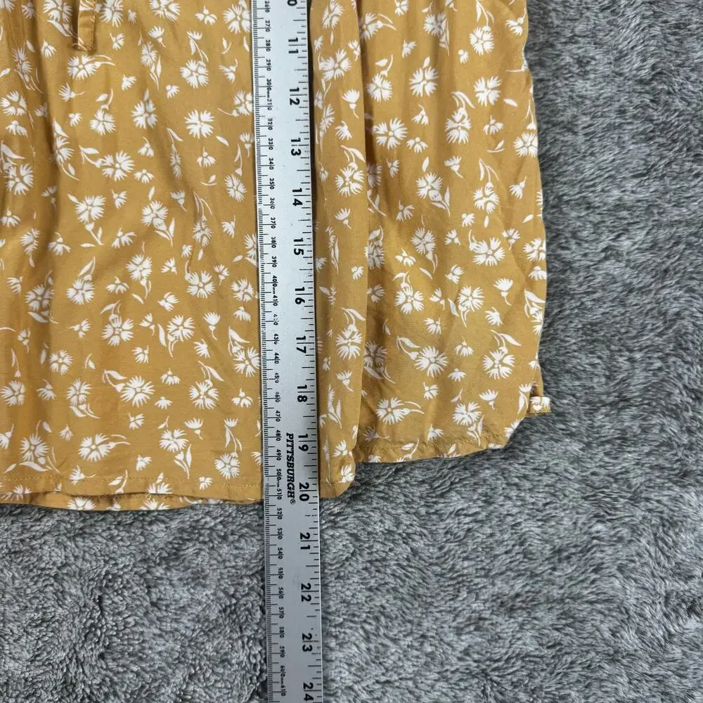 Billabong Blouse Women's Small Yellow & White Floral